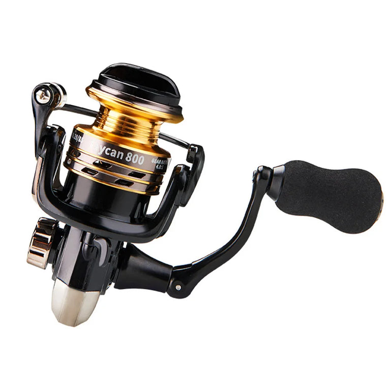 Spinning Wheel Metal Spool Spinning Fishing Reel 4.8/1 Gear Ratio All Purpose Fishing Spinning Reel for Freshwater Saltwater