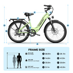 26" Electric E Bike with 7-Speed,1000 Peak Electric Bike for Adults,up 80 Miles Removable Battery Ebike, Adult Electric Bicycles
