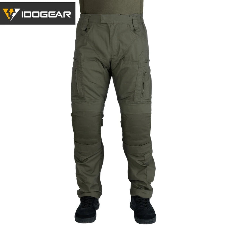IDOGEAR Combat UFS Pants Tactical Pants w/ Knee Pads Camo Trousers Outdoor Hunting 3209