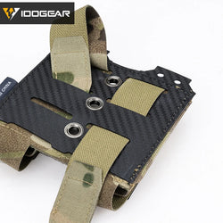 IDOGEAR Tactical Mag Pouch 9mm Double Mag Carrier Carbon Fiber MOLLE Pouch Camo 3590