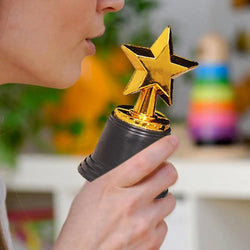 Star Gold Award Trophies Recognition Award Golden Trophies Prize for Kids Party Favors Props Rewards Winning Prizes