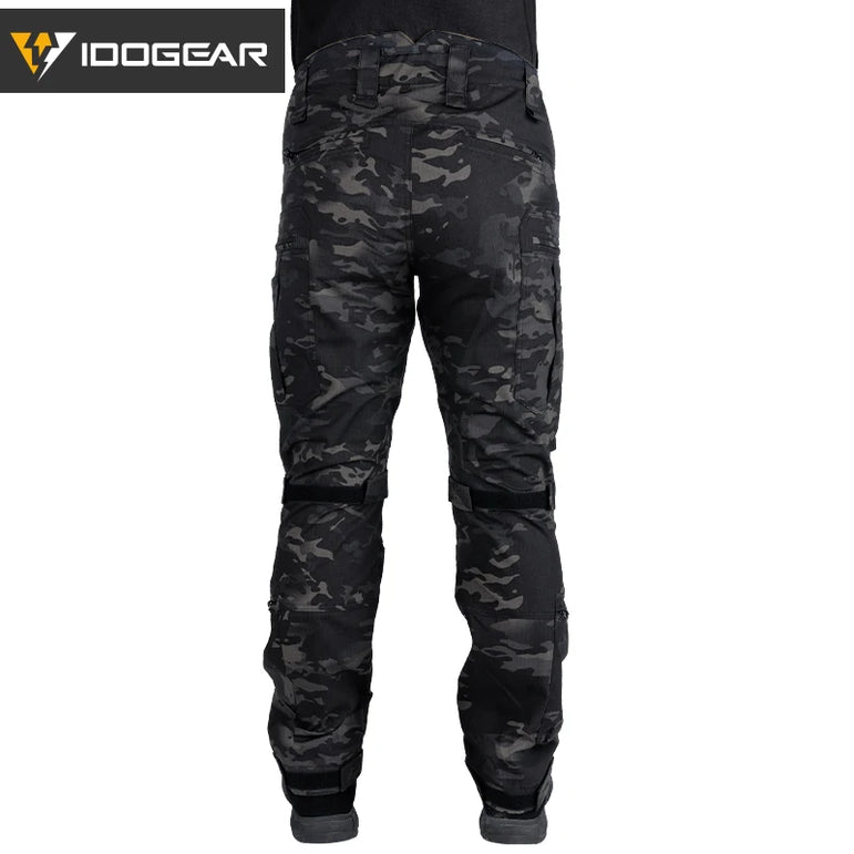 IDOGEAR Combat UFS Pants Tactical Pants w/ Knee Pads Camo Trousers Outdoor Hunting 3209