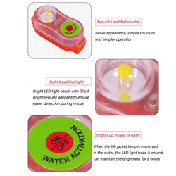 5-1pcs Surfing Life Jacket Light LED Lithium Lamp Position Indicator Self-Lighting Swimming Life Vest Emergency  Lamp