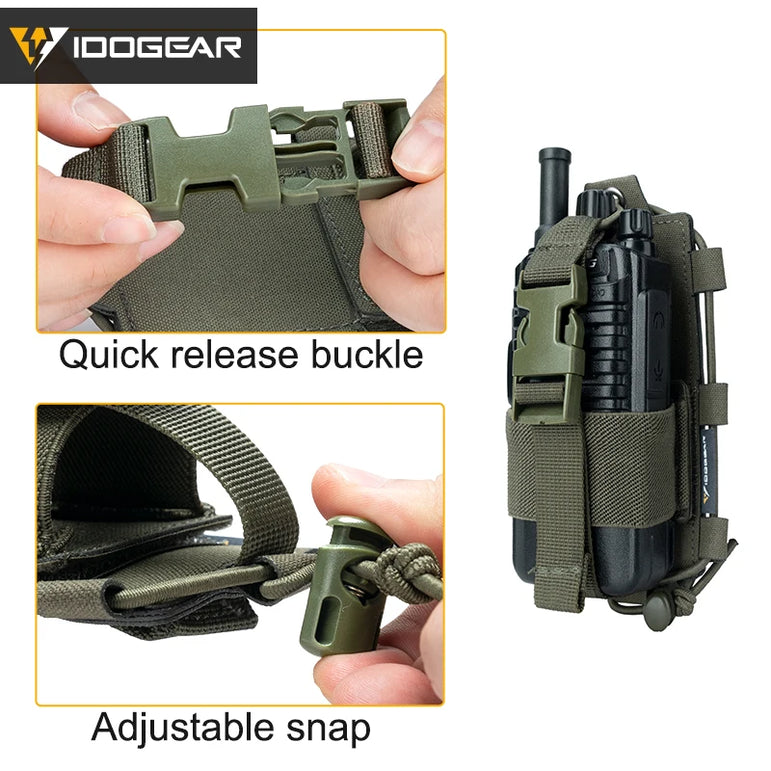 IDOGEAR Tactical Radio Pouch Gridlok BAOFENG/POFUNG UV5R UV82 Talkie Walkie MOLLE Radio Pouch 35110