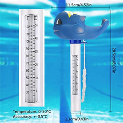 Swimming Pool Thermometer Cartoon Cute Whale  0℃-50℃ Thermometer Meter Funny Bath Thermometer for Outdoor Indoor Swimming Pools