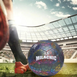 Reflective Soccer Ball Luminous Footballs Night Glowing Soccer 4/5 Ball Light Up Training Football Match Ball For Kids Children
