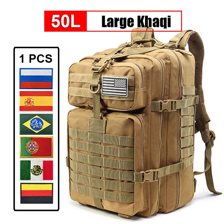 30L/50L Multifunctional Bag Military 900D Military Hiking Bag Waterproof Rucksacks Army Outdoor Camping Trekking Hunting Bag