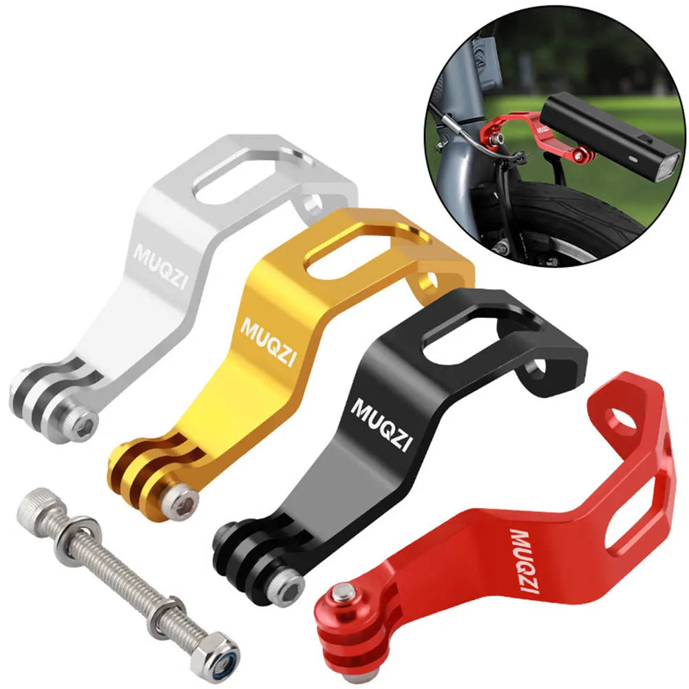 Bicycle Front Light Mount Bracket Aluminum Alloy Bike Headlight Mount Bike Flashlight Mount Stand for Brompton Folding Bike