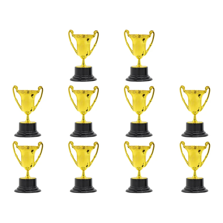 Gold Award Trophy Cups for Kids Plastic Golden Award Trophy Cup Gold Participation Trophy Cup For Party Favors Rewards