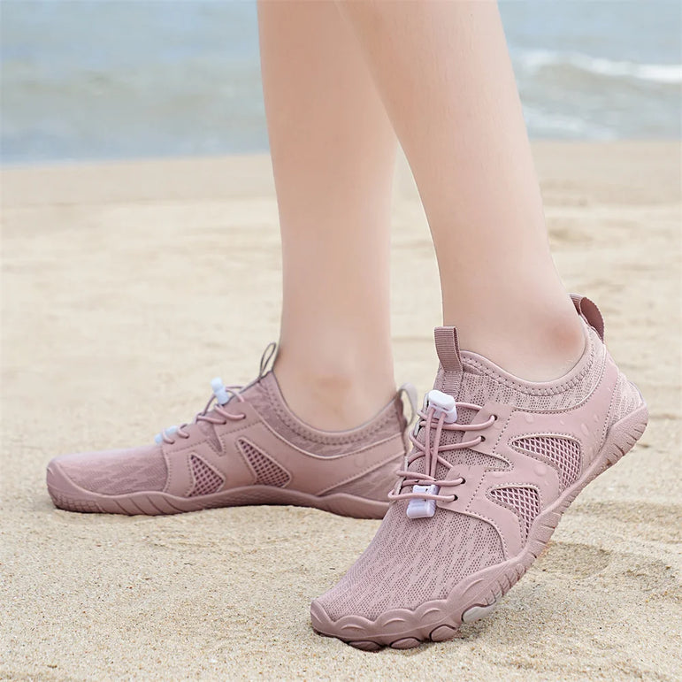 Women Men Water Shoes Five Fingers Upstream Wading Swimming Barefoot Aqua Shoes Beach Seaside Gym Fitness Unisex Sneakers New