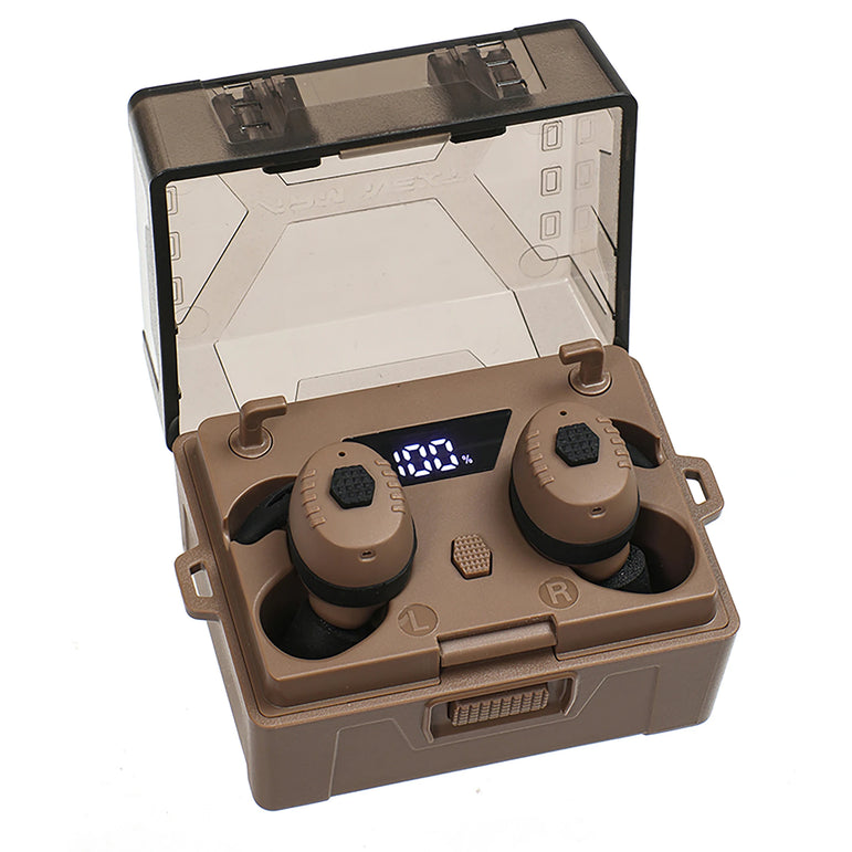 Shooting Earplugs ANC NRR27dB - Tactical Bluetooth Earbuds with Active Noise Cancelling for Hunting Military Ear Protection