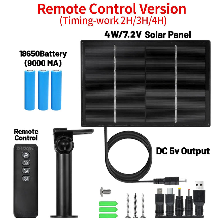 D4R 4W Solar Power Panel 18000mAh Powerbank Solar Fast Charging IP66 Waterproof 5V 6V Output Micro USB/Type C DC For Wild Camera