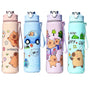 700ml Capybara Cute Water Cup with Straw & Handle Sports Water Bottle Portable Drinking Bottle for Boys Girls Daily Use