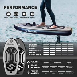 Spatium Hydrofoil Board for Surfing with Hydrofoil Accessories, Fix Kit Wing Foil Board Surf Hydrofoil Surfboard Gray