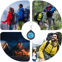 Muslim Qibla Compass Portable Outdoor Compasses For Hiking Direction Eid Pray Keychain For Camping Exploring Mountaineering