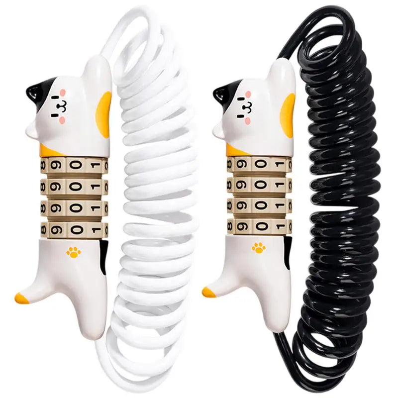Bike Helmet Lock 4-Digit Cycling Combination Wire Lock Portable Password Zinc Alloy Lock Motorcycle Scooter Helmet Chain Lock