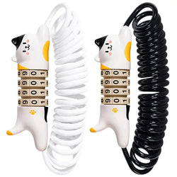Bike Helmet Lock 4-Digit Cycling Combination Wire Lock Portable Password Zinc Alloy Lock Motorcycle Scooter Helmet Chain Lock
