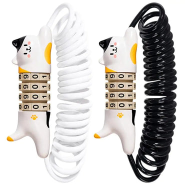 Bike Helmet Lock 4-Digit Cycling Combination Wire Lock Portable Password Zinc Alloy Lock Motorcycle Scooter Helmet Chain Lock