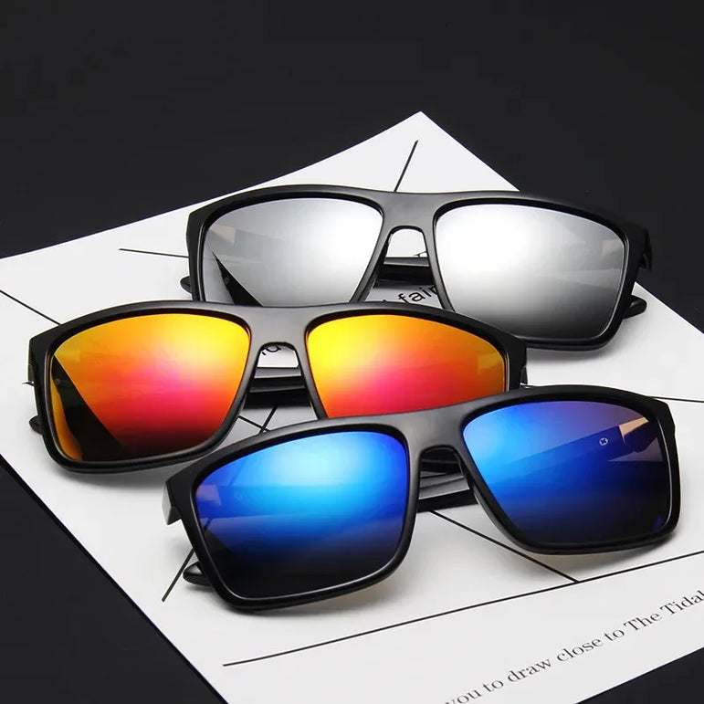 Sports Polarized Sunglasses Men Women Classic Square Plastic Driving Sun Glasses Male Fashion Black Outdoor Shades UV400