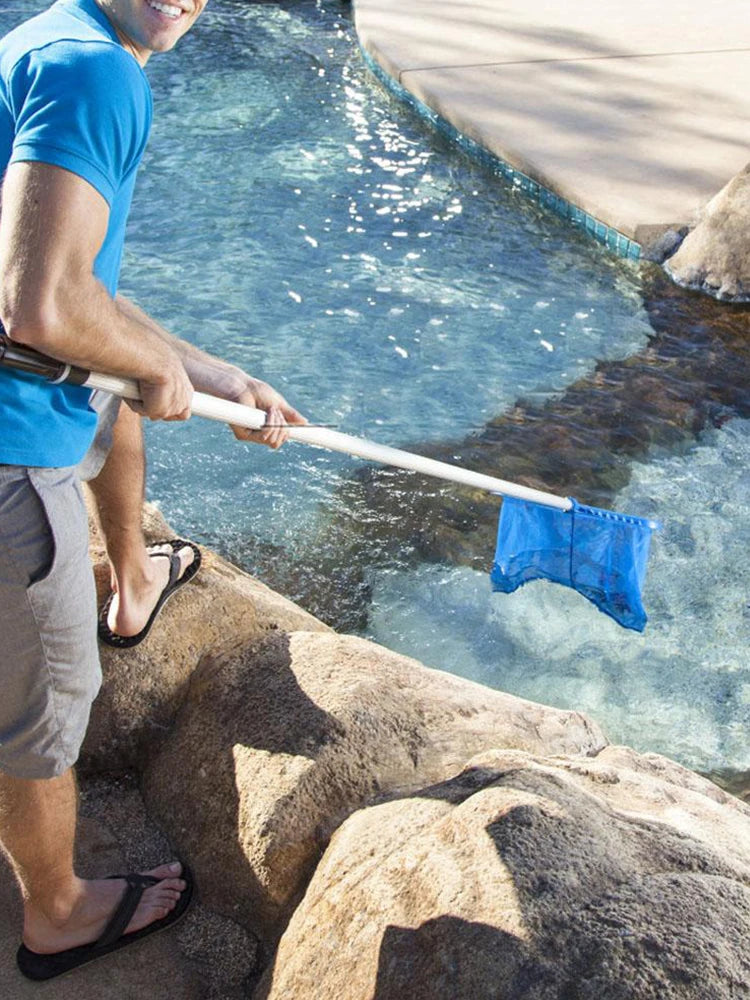 Pool Skimmer Net Large Capacity Leaves Cleaning Net Rubbish Cleaning Rake for Cleaning Spa Pond Pool Hot Tubs Fountains