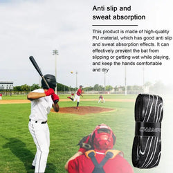 Bat Grip Tape For Baseball 1m Absorbs Sweat Tennis Grip Racket Handle Grip PU Anti-Skid Sweatband Tape For Dumbbells Fishing