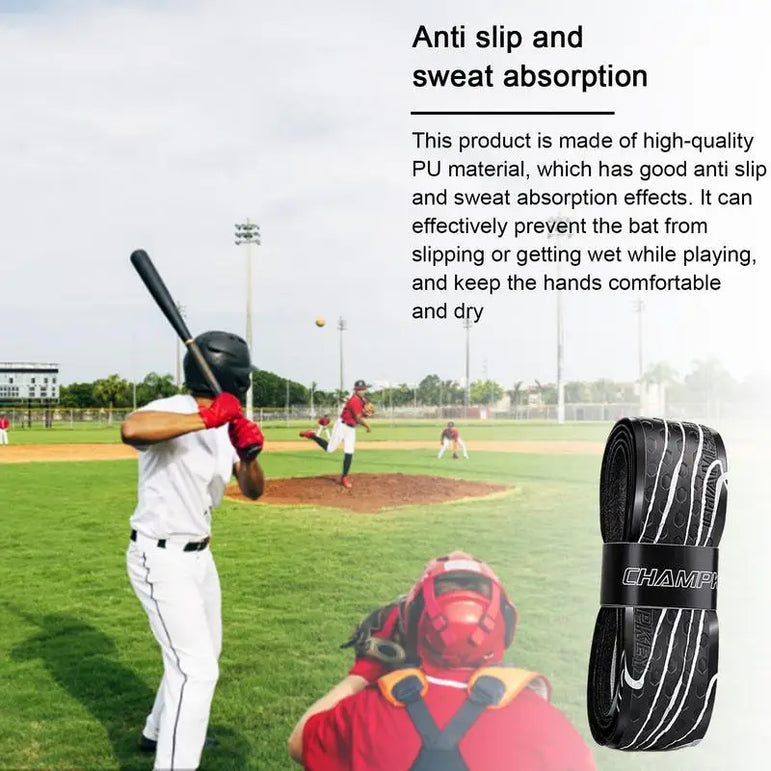 Bat Grip Tape For Baseball 1m Absorbs Sweat Tennis Grip Racket Handle Grip PU Anti-Skid Sweatband Tape For Dumbbells Fishing
