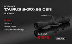 Vector Optics Veyron 3-12x44 SFP Riflescope | Ultra Compact Design |  long Range Adjustment | Zero Stop Function | For Airgun