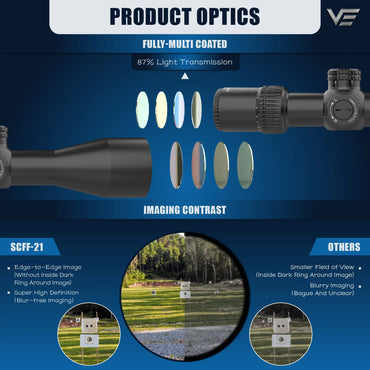 Vector Optics Veyron 3-12x44 SFP Riflescope | Ultra Compact Design |  long Range Adjustment | Zero Stop Function | For Airgun