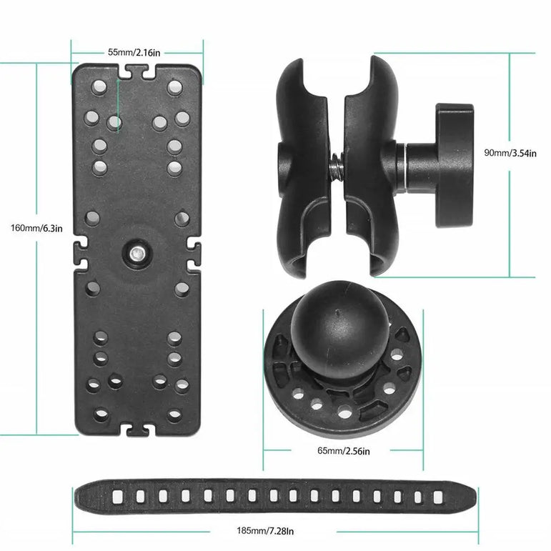 360 Degree Swivel Ball Mount Marine Kayak Electronic Fish Finder Mount Base Fishfinder GPS Plate Rotating Boat Supporter sonar