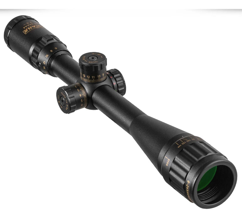 DIANA 6-24X44 Tactical Optic Cross Sight Green Red Illuminated Riflescope Hunting Rifle Scope Sniper Airsoft Air Guns