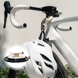 Bike Helmet Lock 4-Digit Cycling Combination Wire Lock Portable Password Zinc Alloy Lock Motorcycle Scooter Helmet Chain Lock
