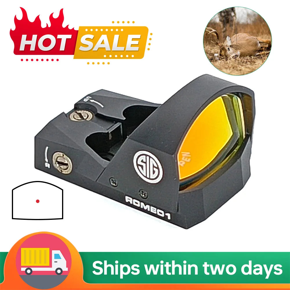 Romeo 1 Red Dot, Tactical Airgun Accessories Aluminum Alloy, Red Dot Sight, Outdoor Camping Hunting Magnifying Glass Accessories