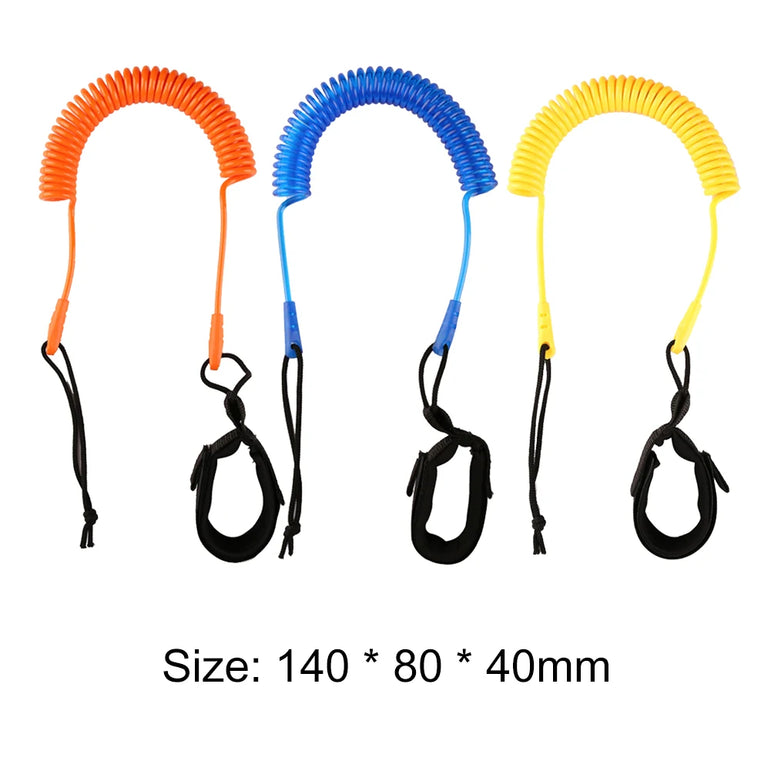 Coiled Leash Leg Rope Kit Paddle Board Surfboard Portable 10 Feet Surfing Board Stand Up Safety Watering Elements
