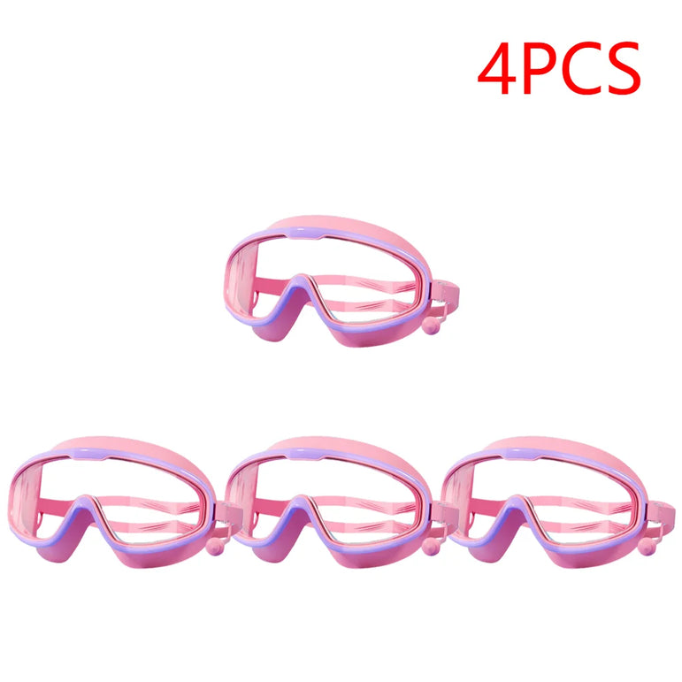 1-5PCS Swim Goggles Anti Fog Swimming Goggles Waterproof HD Swim Glasses Large Frame UV Protection Swim Goggles for Boys Girls