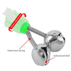 20-1PCS Fish Bite Alarm Twin Spiral Bells Fishing Indicator Bait Alarm Outdoor Night Fishing Alarm Bell Fishing Equipment