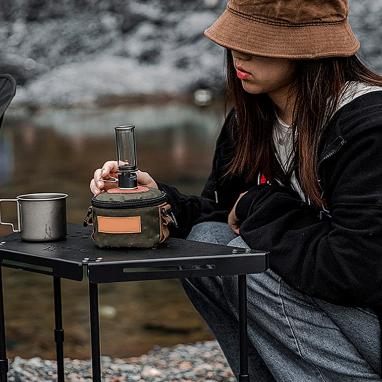 Portable Camping Gas Candle Lamp Light Outdoor Butane Gas Light Tent Lantern for Emergency Fishing Picnic Night Light Gas Lamp