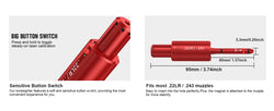 22LR 243 multifunctional magnetic red green light trainer, dual-purpose for training and calibration