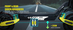 Electric Scooter Adults 1200W Motor 48V13/23AH Lithium Battery E Scooters Dual Spring Absorbers 11'' Off-Road Tires Scooter