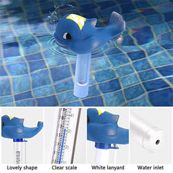 Swimming Pool Thermometer Cartoon Cute Whale  0℃-50℃ Thermometer Meter Funny Bath Thermometer for Outdoor Indoor Swimming Pools