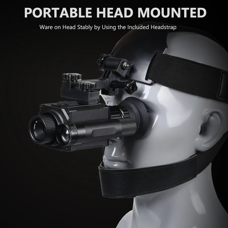 HD 1080P Night Vision Goggles with Head-Mounted and Helmet-Mounted 940nm IR 5X Zoom Night Vision Monocular for Hunting Camping