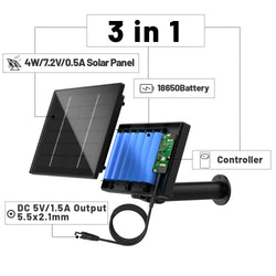 D4R 4W Solar Power Panel 18000mAh Powerbank Solar Fast Charging IP66 Waterproof 5V 6V Output Micro USB/Type C DC For Wild Camera