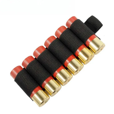 4pcs Tactical Hunting Hook Loop 6 Rounds Shell Holder Shotshell Insert Card Strip With Adhesive Back For 12 Gauge