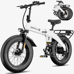 Folding Electric Bicycle 20x4.0" 1400W,28Mph,60Mile,48V 15AH,Urban Commuting Adult Electric Bicycle