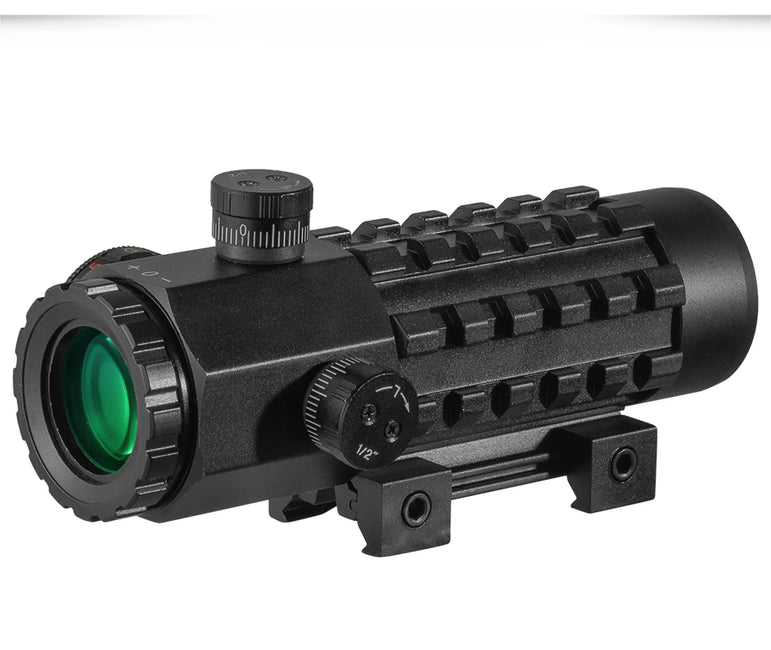 FIRE WOLF 3X28 Tactical Hunting Optical Rifle Scope  Green Red Dot Cross Scope Universal 11/20mm Railway Rifle Holographic Scope