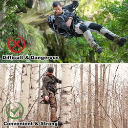 Steel Tree Stand Step Self-Tapping Knurling Pattern Tree Mount Bow Hangers For Hunting Tree Steps Hunting Accessories