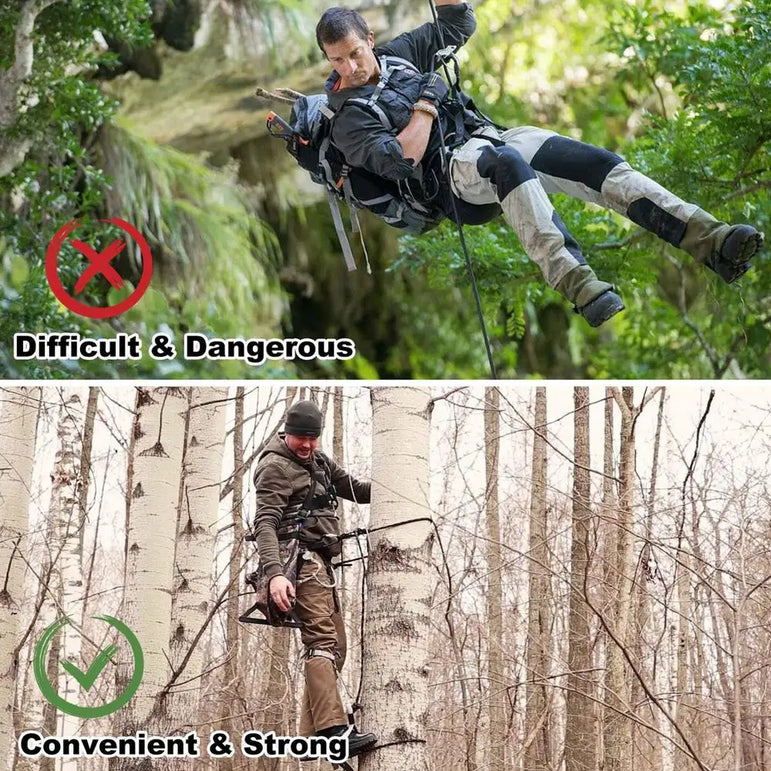 Steel Tree Stand Step Self-Tapping Knurling Pattern Tree Mount Bow Hangers For Hunting Tree Steps Hunting Accessories