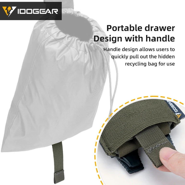 IDOGEAR Tactical Micro Dump Pouch MOLLE Roll-Up Mag Recycling Pouch Foldable 35111