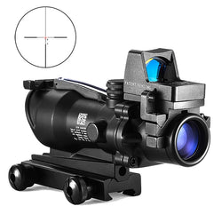 Adjustable 4x32 Red Dot 1x  4x Scope  Red Dot Tactical Scope 20mm Rail Scope for Hunting
