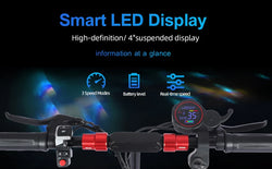 1200W Foldable Adult Electric Scooter with Seat, 11'' Off-road Tires, 48V 21Ah Battery, Dual Suspension Commuting E-scooter