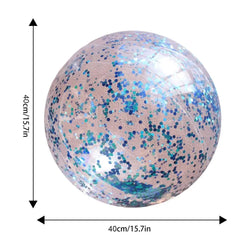 40cm Inflatable Glitter Beach Ball Summer Water Play Sequin Balls Outdoor Swimming Pools Party Toys for Kids Adults Water Sports